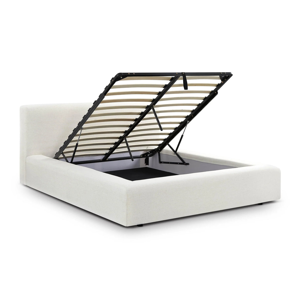 TV-MEENA CREAM UPCYCLED PERFORMANCE LINEN STORAGE BED