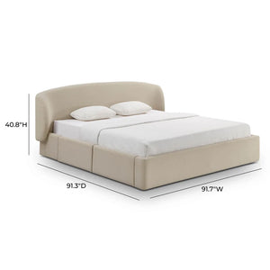 TV-COREY UPCYCLED PERFORMANCE LINEN STORAGE BED