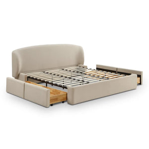TV-COREY UPCYCLED PERFORMANCE LINEN STORAGE BED