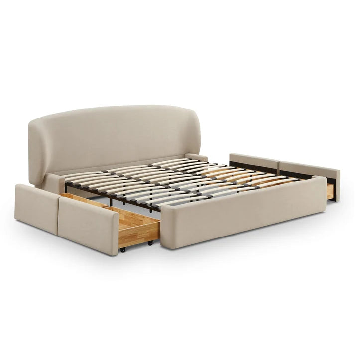 TV-COREY UPCYCLED PERFORMANCE LINEN STORAGE BED
