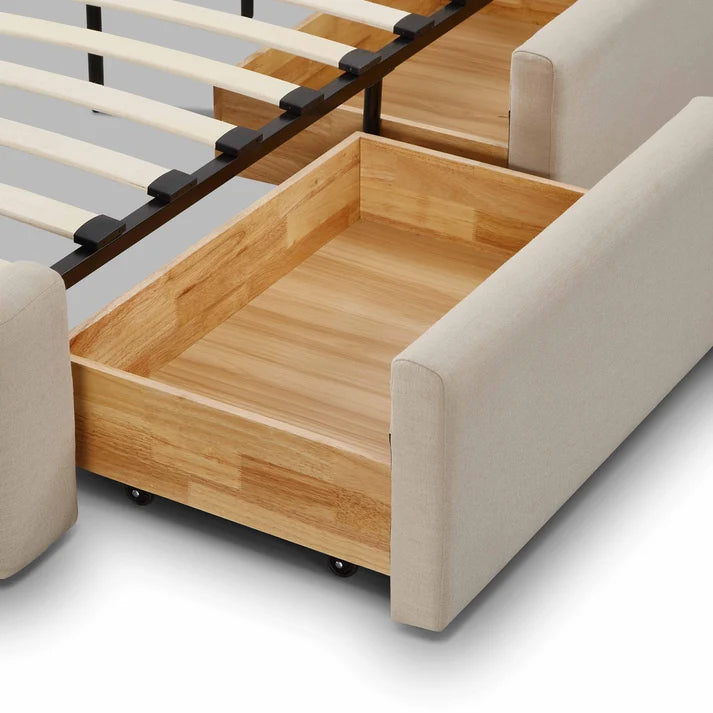 TV-COREY UPCYCLED PERFORMANCE LINEN STORAGE BED