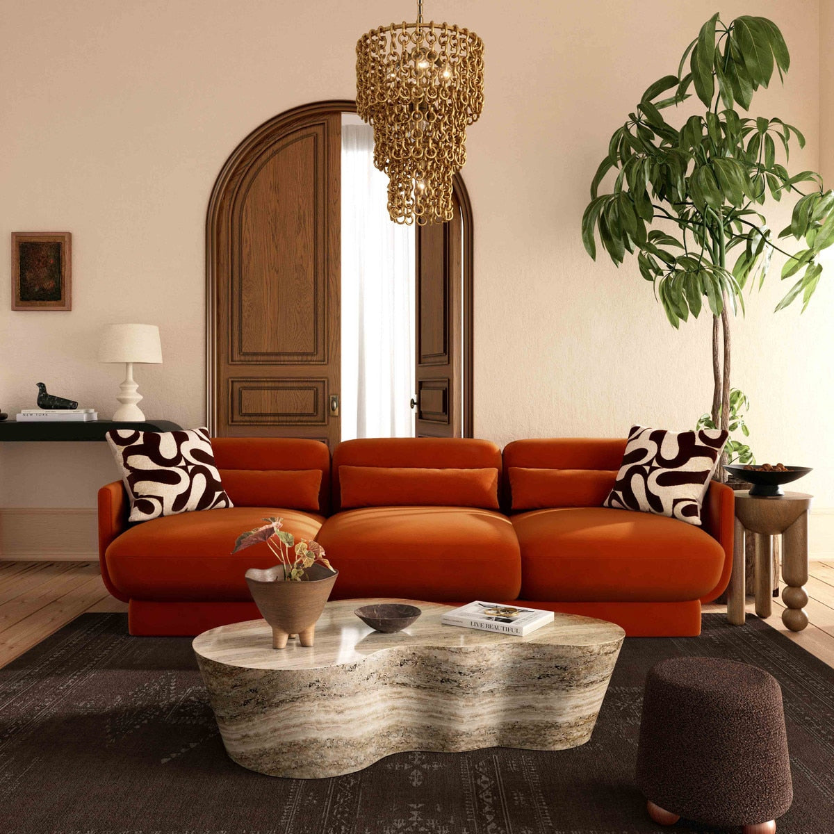 TV - AZALEA VELVET SOFA
