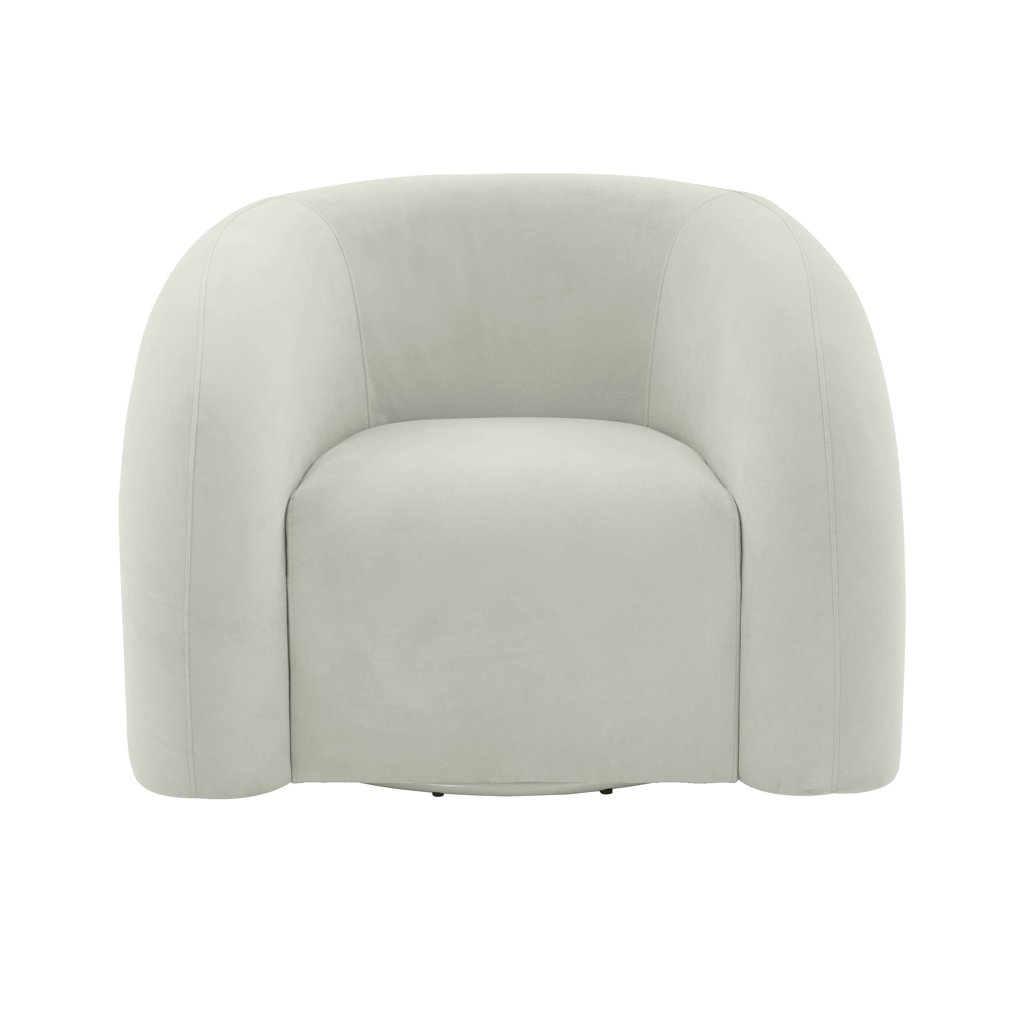 TV - SLIPPER CREAM VEGAN SHEARLING SWIVEL CHAIR