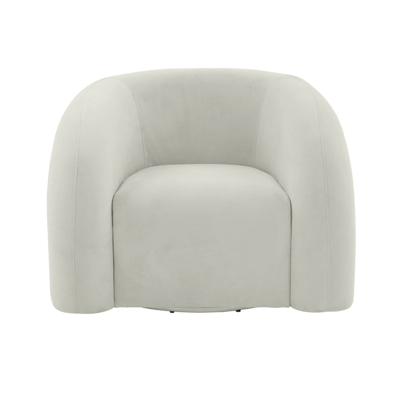 TV-SLIPPER CREAM VEGAN SHEARLING SWIVEL CHAIR