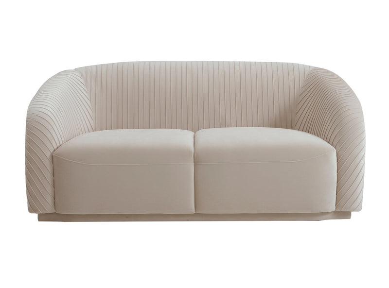 TV - YARA PLEATED VELVET LOVESEAT