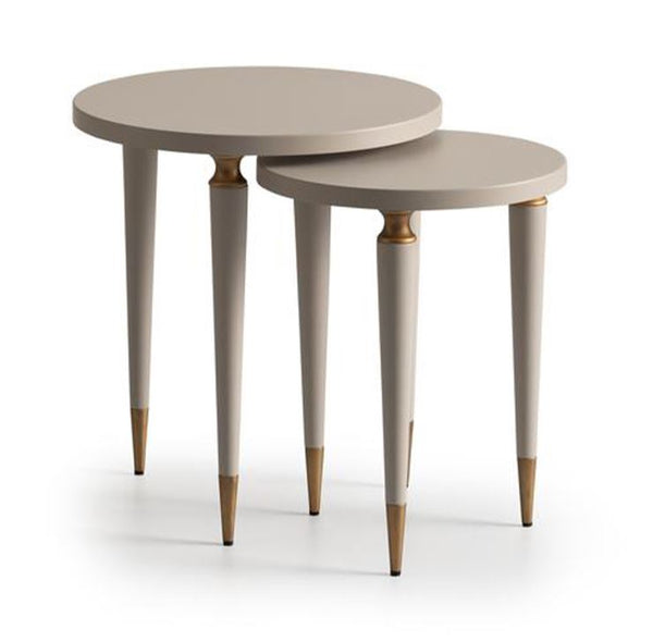 GB -ECRUE NESTING TABLE