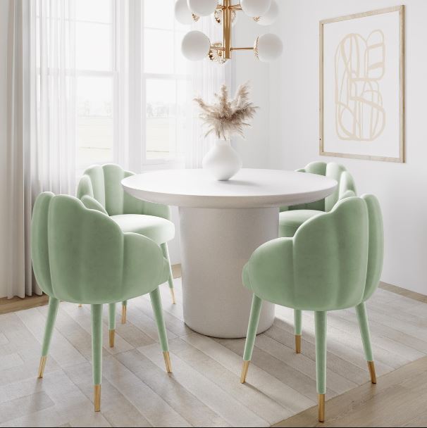 TV - GARDENIA VELVET DINING CHAIR