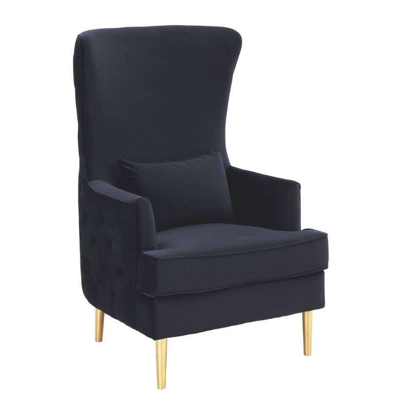 TV - ALINA TALL TUFTED BLACK BACK CHAIR