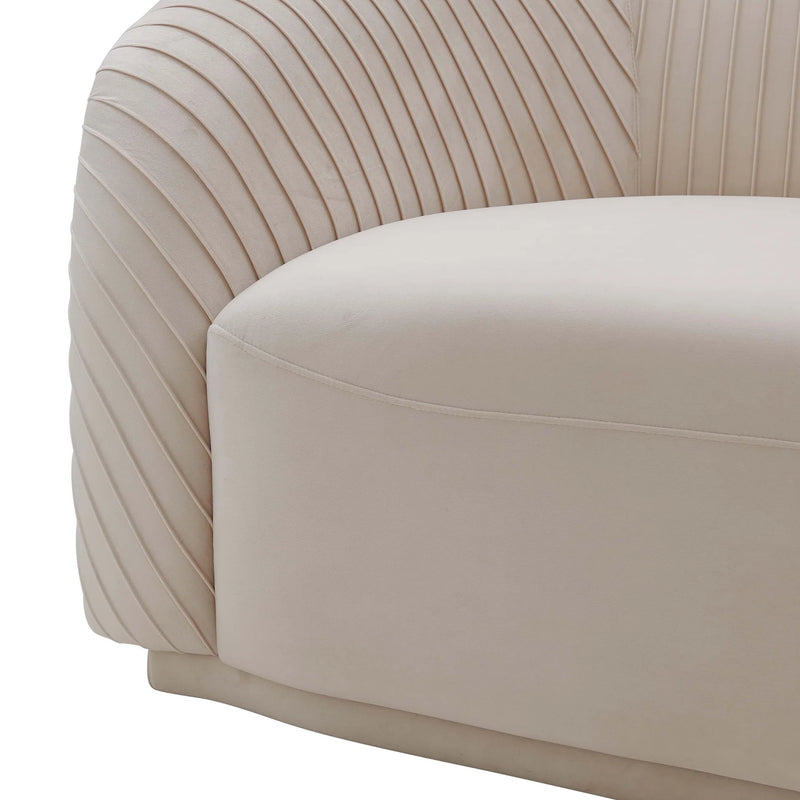 TV - YARA PLEATED VELVET SOFA