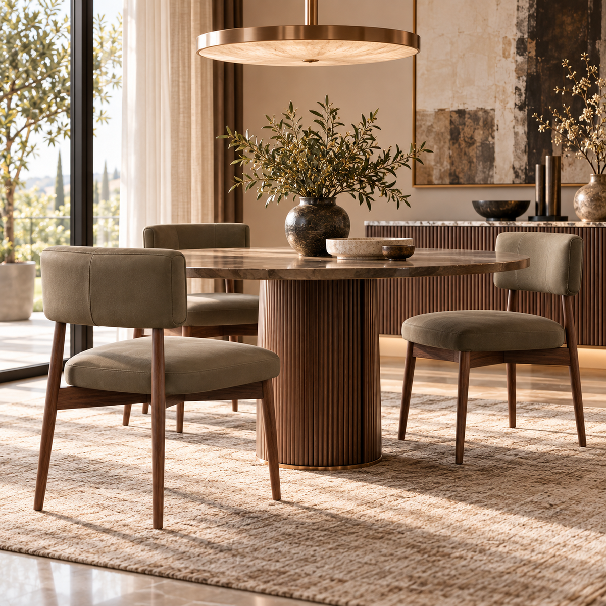 MB - EDINBURGH OLIVE DINING CHAIR