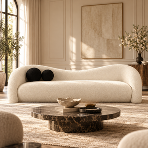 TV-LEONIE FAUX SHEARLING SOFA (84