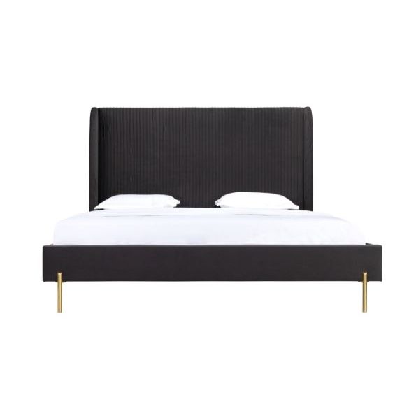 Copy of VG - ASPEN GLAM BEIGE BONDED LEATHER & GOLD BED