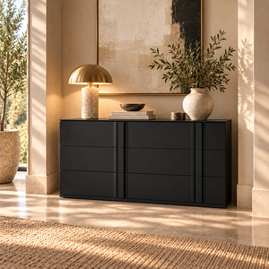 MB-CARBON DOUBLE DRESSER IN BLACK