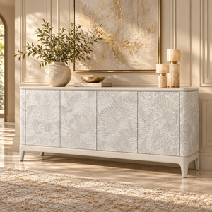 JR-IVORY PALMS FOUR-DOOR CREDENZA
