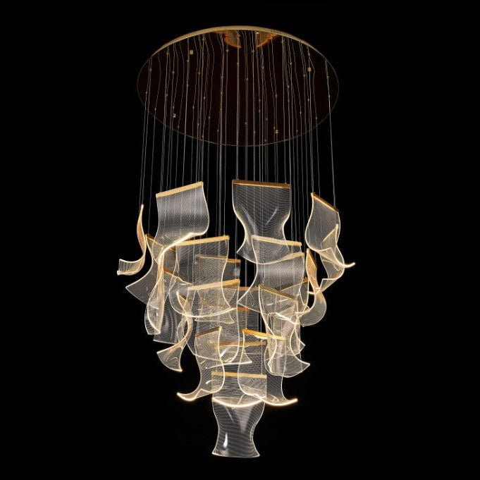 CR - ACRYLIC WAVE CHANDELIER