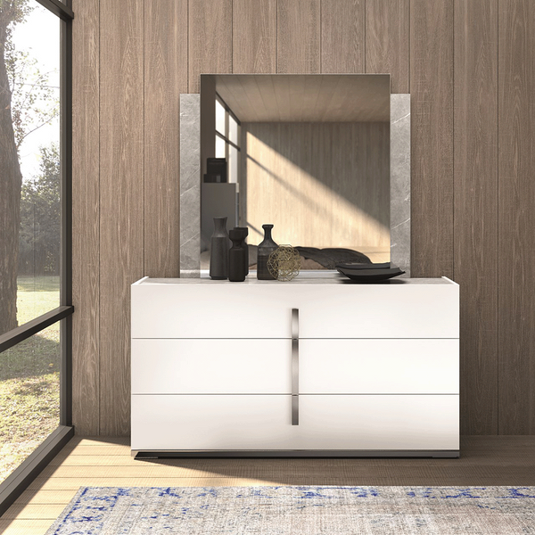 ST - WHITE MARA DRESSER AND MIRROR