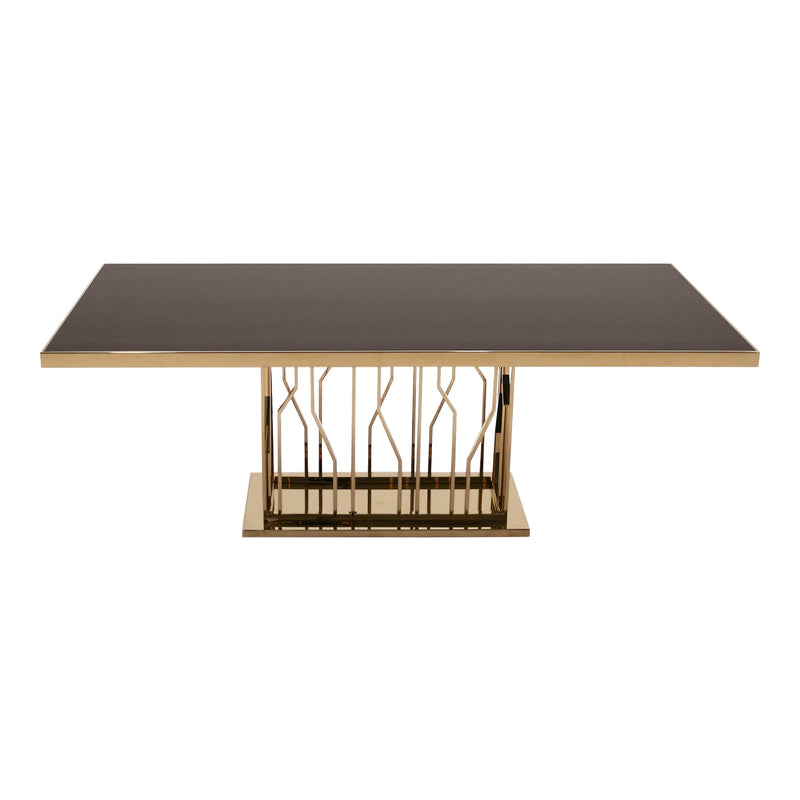 VG - MARSTON BLACK GLASS DINING TABLE