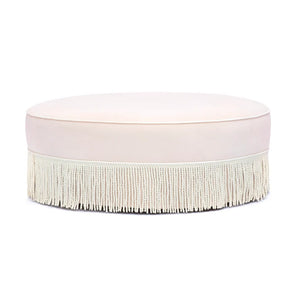 TV-TASSY TASSELED ROUND OTTOMAN
