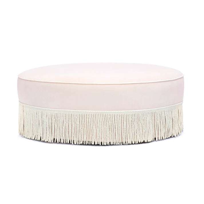 TV-TASSY TASSELED ROUND OTTOMAN