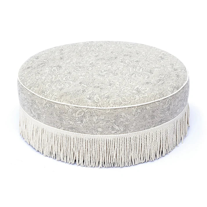 TV-TASSY TASSELED ROUND OTTOMAN