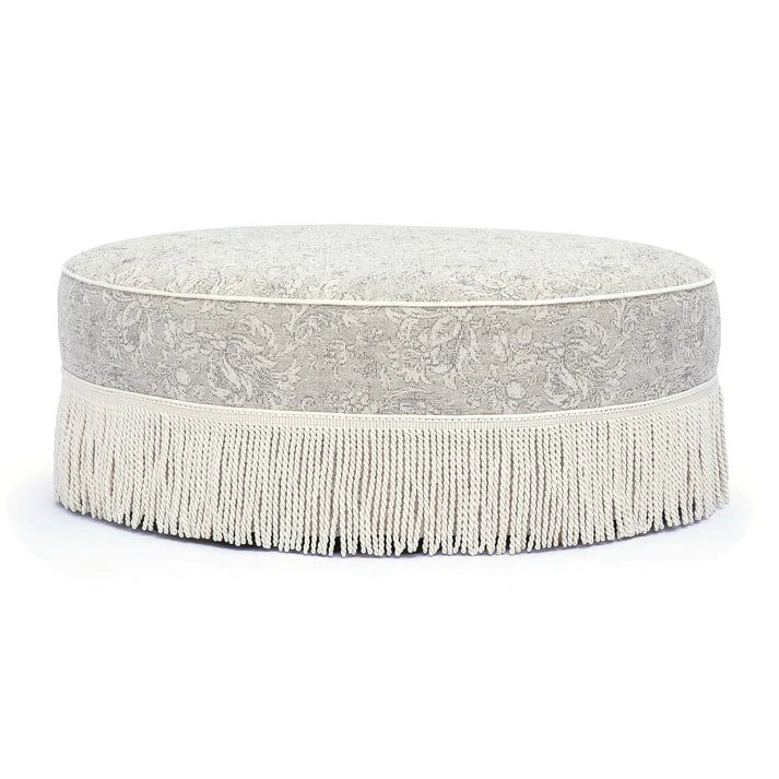 TV-TASSY TASSELED ROUND OTTOMAN