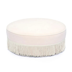 TV-TASSY TASSELED ROUND OTTOMAN