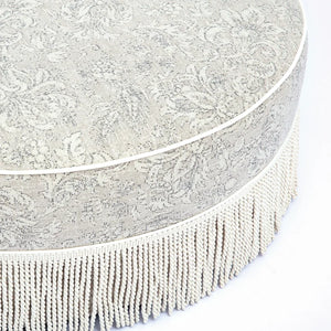 TV-TASSY TASSELED ROUND OTTOMAN