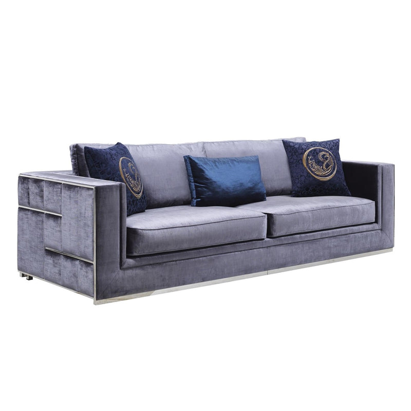 GB- VIEN 3 SEATER SOFA SILVER