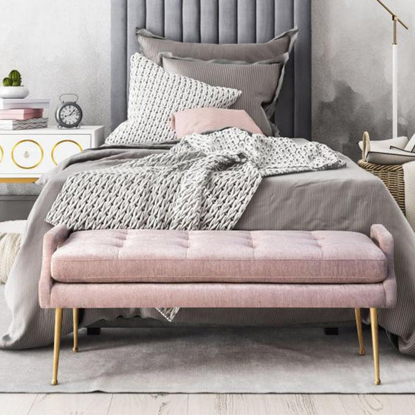 TV - EILEEN BLUSH VELVET BENCH