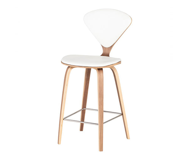 NV - SATINE WHITE COUNTER STOOL