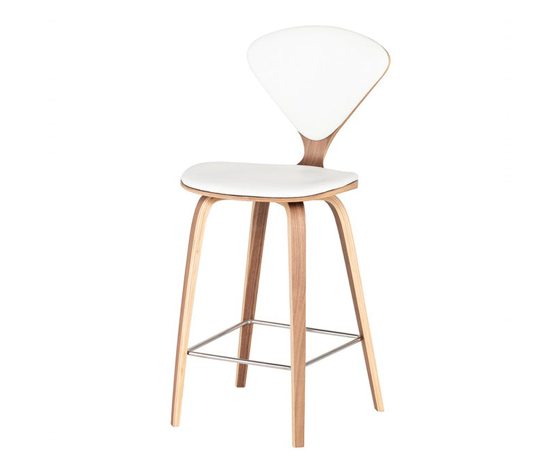 NV - SATINE WHITE COUNTER STOOL