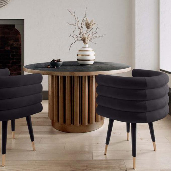 TV- BETTY BLACK VELVET DINING CHAIR