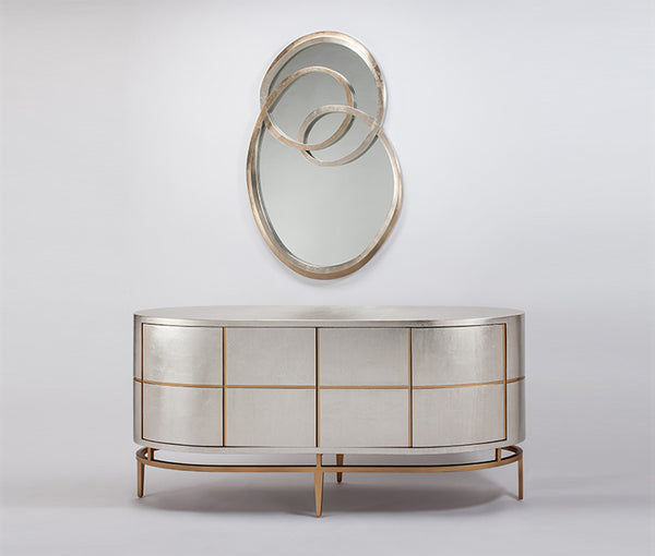 AM - OVAL GOLD SILVER SIDEBOARD