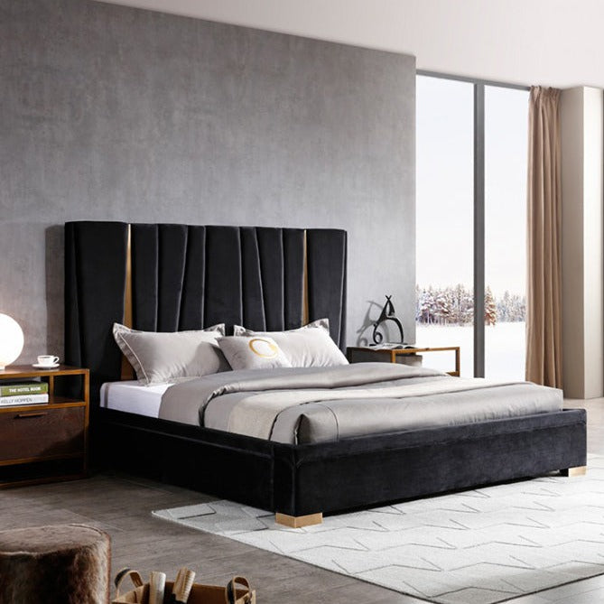 VG -EVONDA BLACK VELVET BED