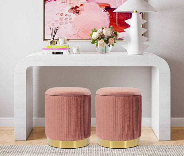 TV - ZOE BLUSH OTTOMAN