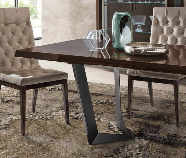 EF - ELITE BROWN SILVER BIRCH DINING TABLE SET