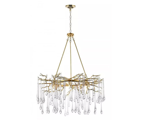 CW - ROUND TEAR DROP CHANDELIER