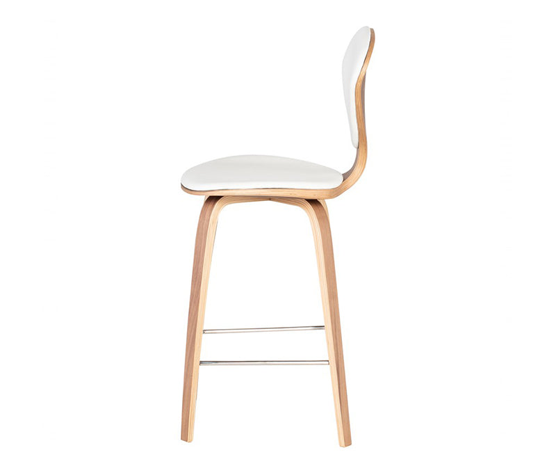 NV - SATINE WHITE COUNTER STOOL