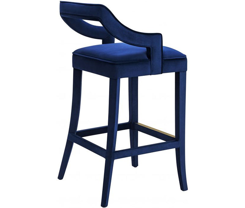 TV - TIFFANY NAVY VELVET BAR STOOL