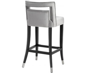 TV - HART GREY VELVET BAR STOOL
