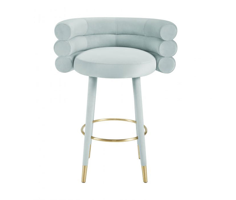 TV - BETTY SEA FOAM GREEN VELVET BAR STOOL