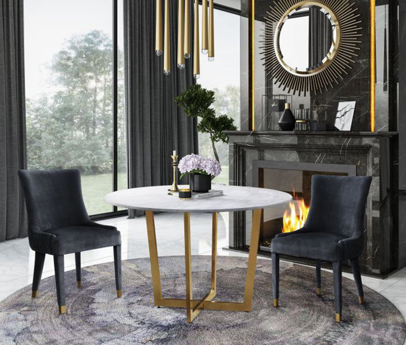 TV - DIAMOND GREY DINING CHAIR S/2
