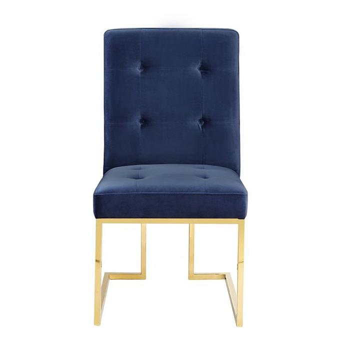 TV - AKIKO NAVY VELVET DINING CHAIR SET OF 2