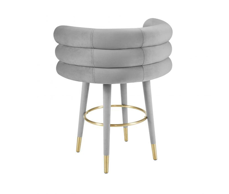 TV - BETTY GREY VELVET COUNTER STOOLS