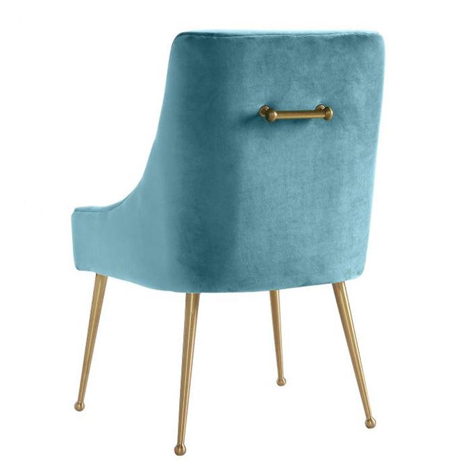 TV - BEATRIX SEA BLUE VELVET SIDE DINING CHAIR