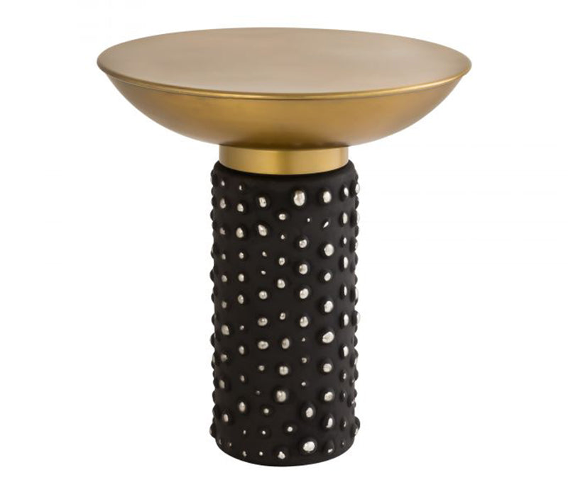 TV - BLAZE GLASS/BRASS SIDE TABLE