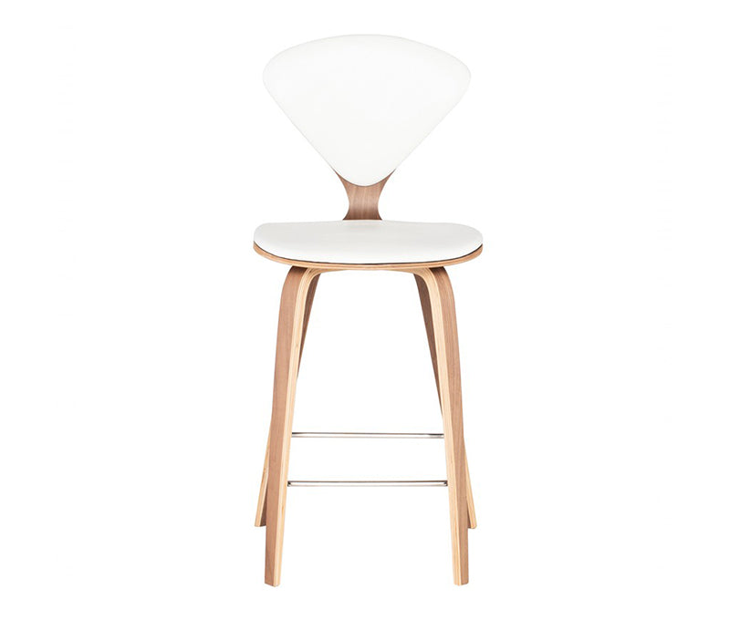 NV - SATINE WHITE COUNTER STOOL