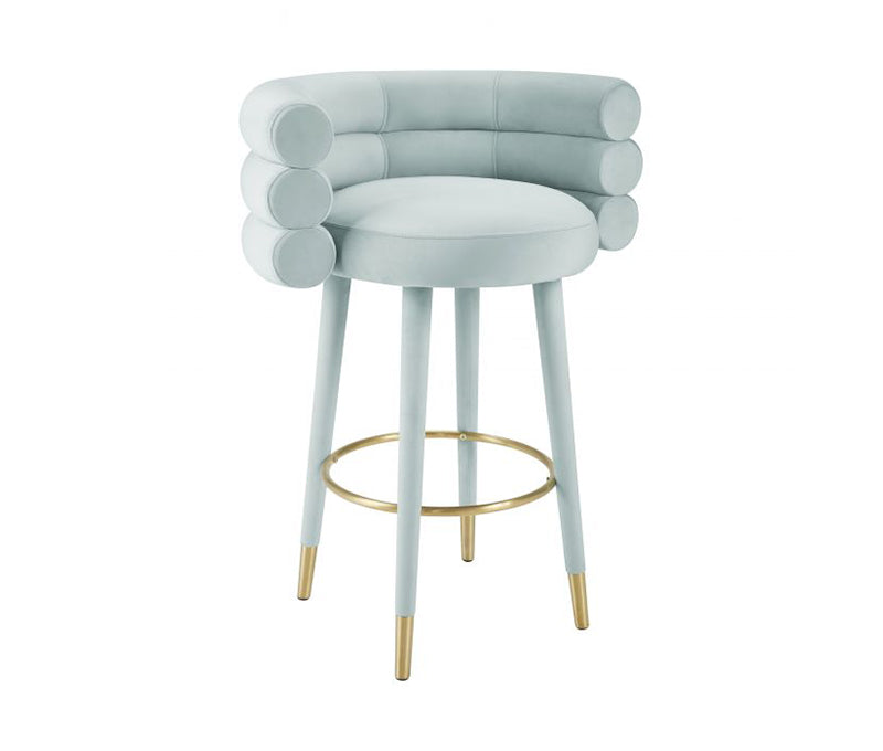 TV - BETTY SEA FOAM GREEN VELVET BAR STOOL