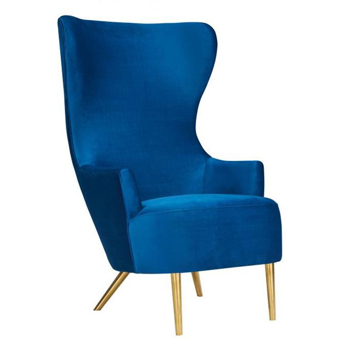 TV - JULIA NAVY BLUE WINGBACK CHAIR