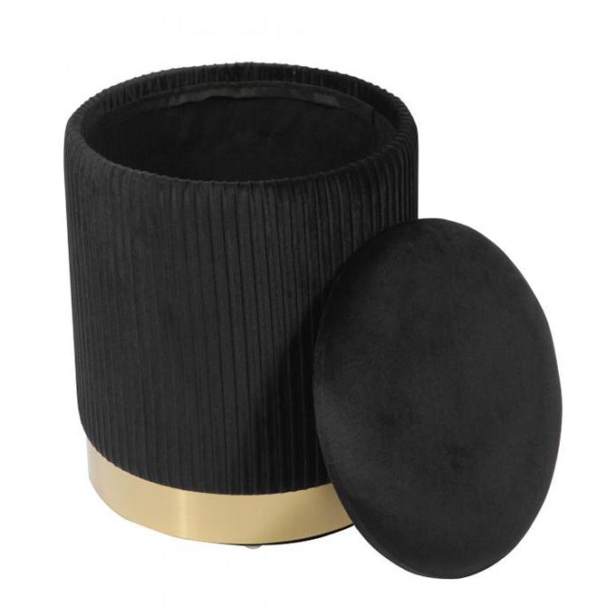 TV - ZOE BLACK OTTOMAN